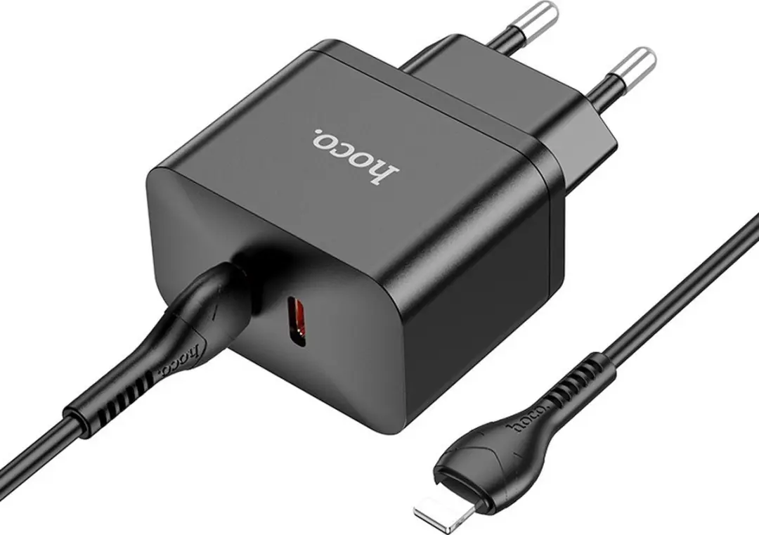 Hoco 35W Snellader USB C & Lightning - Zwart