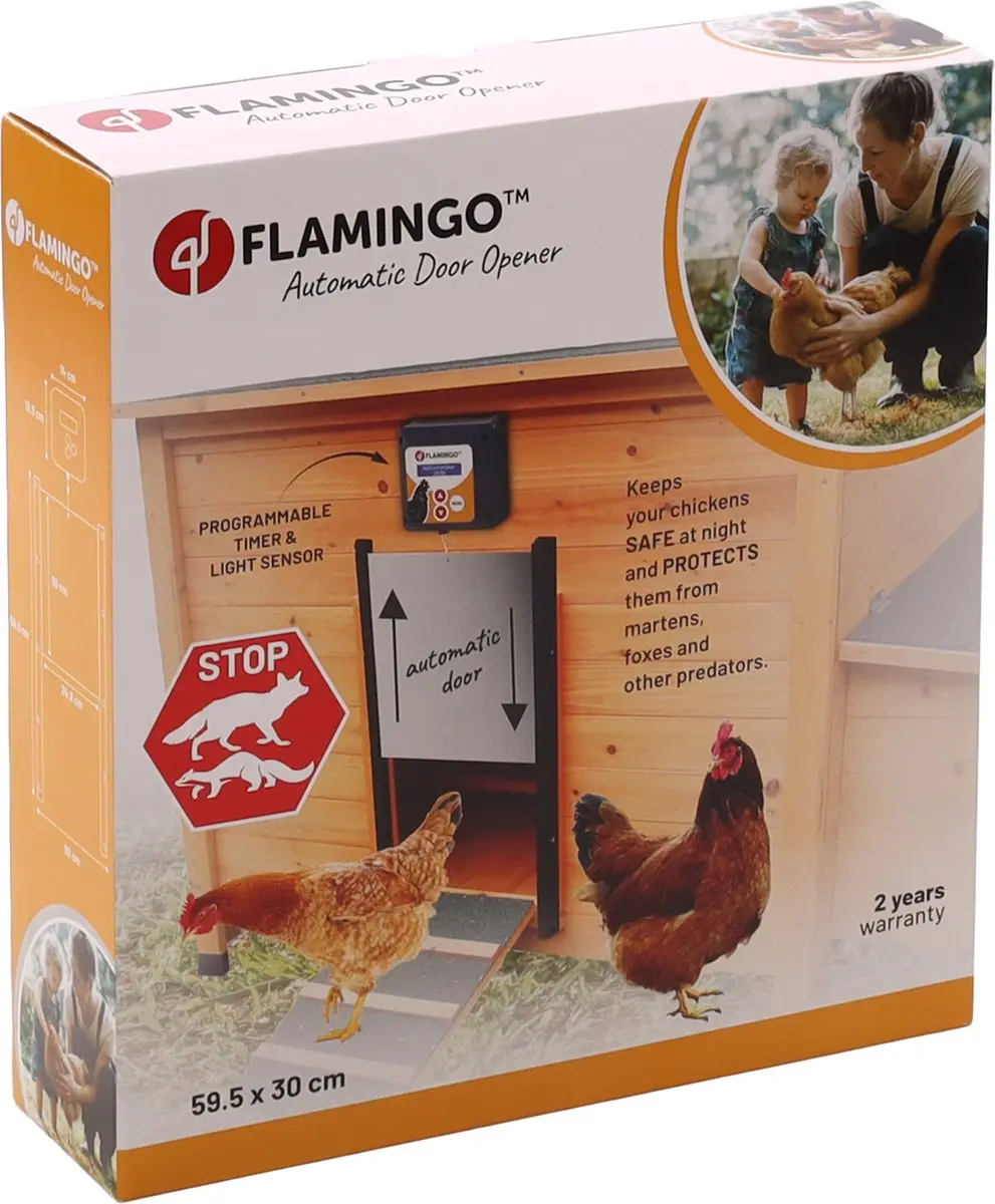 Flamingo Chicken Protect Set Automatisch Luik 137054 - Grijs - afbeelding 2 van 2