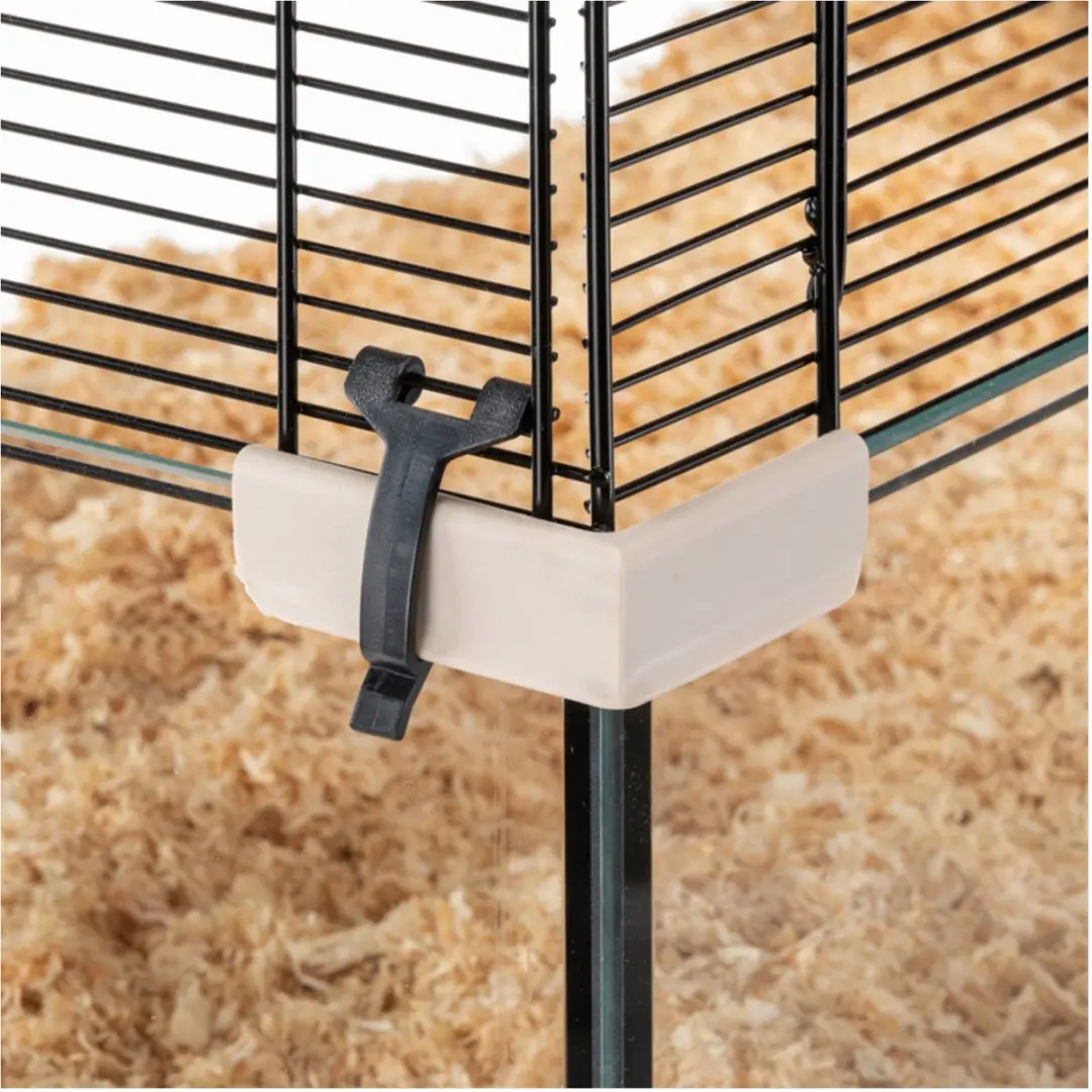 Ferplast Karat 120 Knaagdierenkooi 118,5x50,5x61,5cm - 2 verdiepingen - Zwart/Transparant