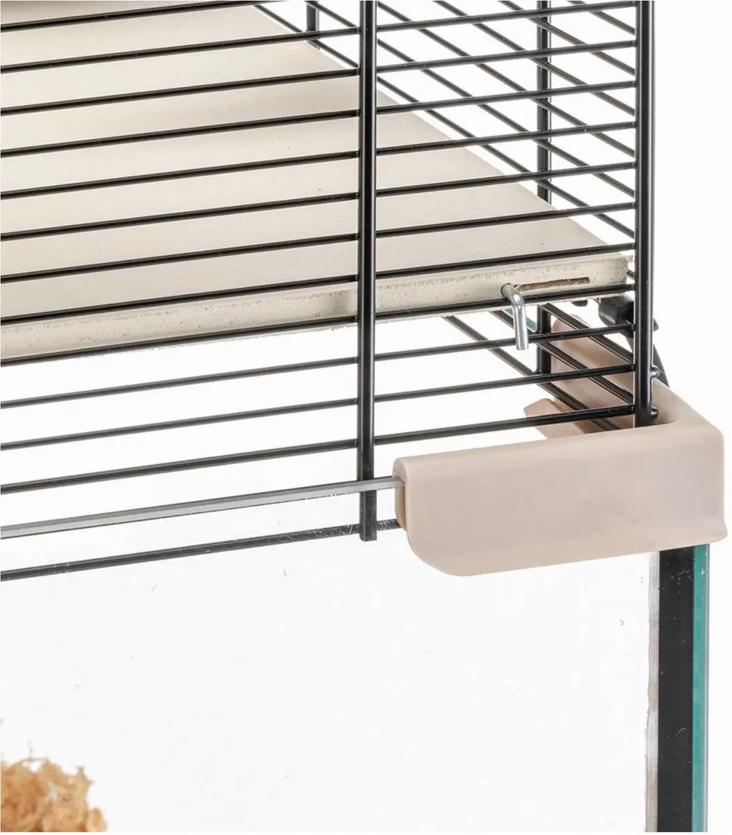Ferplast Karat 120 Knaagdierenkooi 118,5x50,5x61,5cm - 2 verdiepingen - Zwart/Transparant