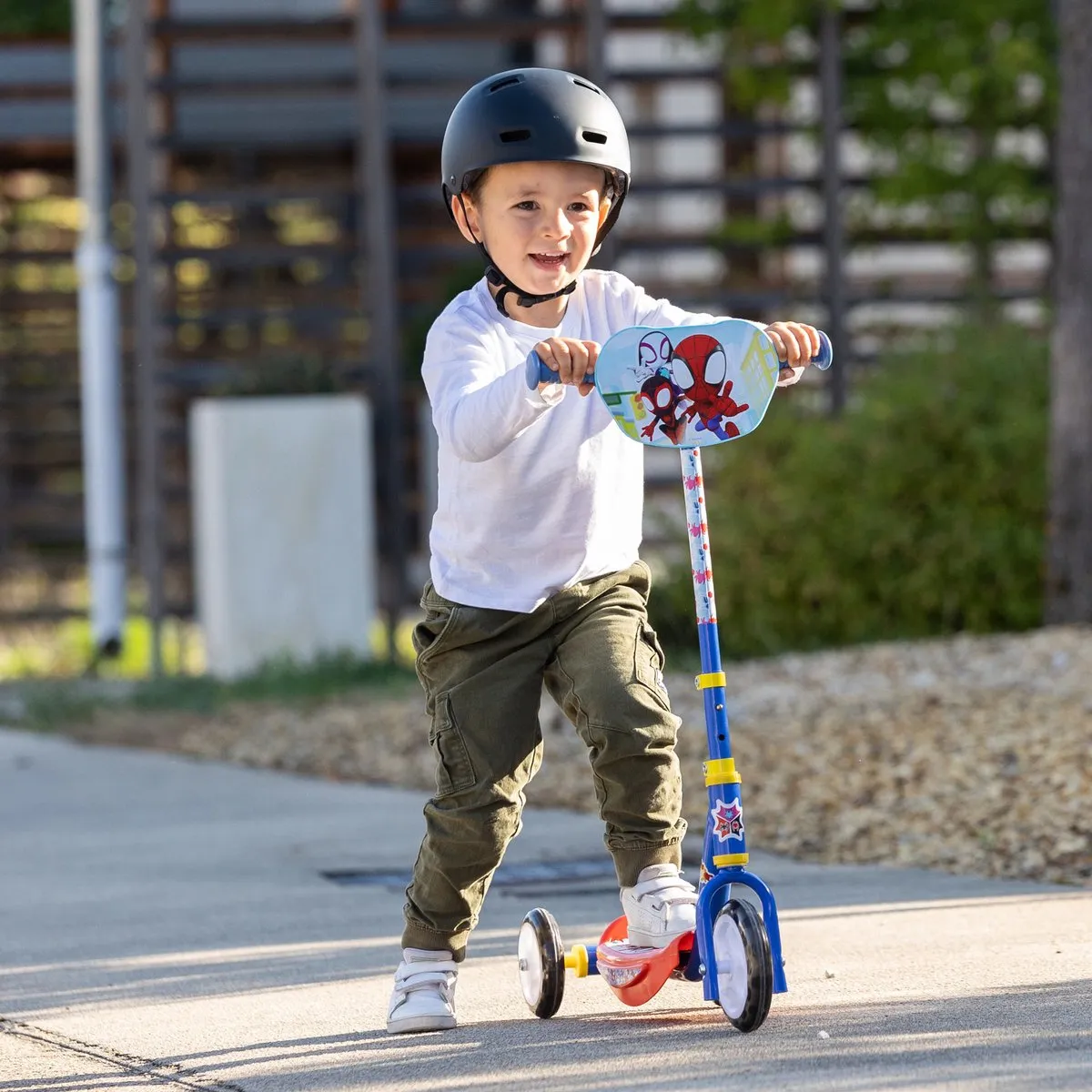 Smoby Spider-Man Scooter Step 3.4 Inch - Rood/Blauw - afbeelding 6 van 6