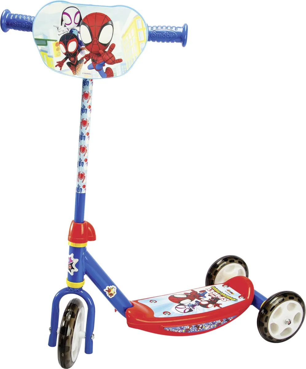 Smoby Spider-Man Scooter Step 3.4 Inch - Rood/Blauw