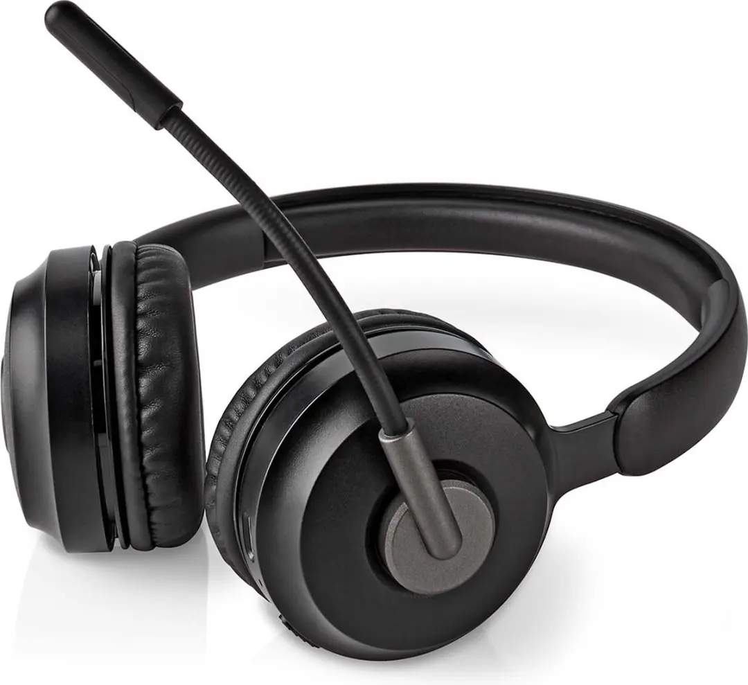 Nedis PC-Headset CHSTB310BK - Bluetooth - Opvouwbare microfoon - Zwart
