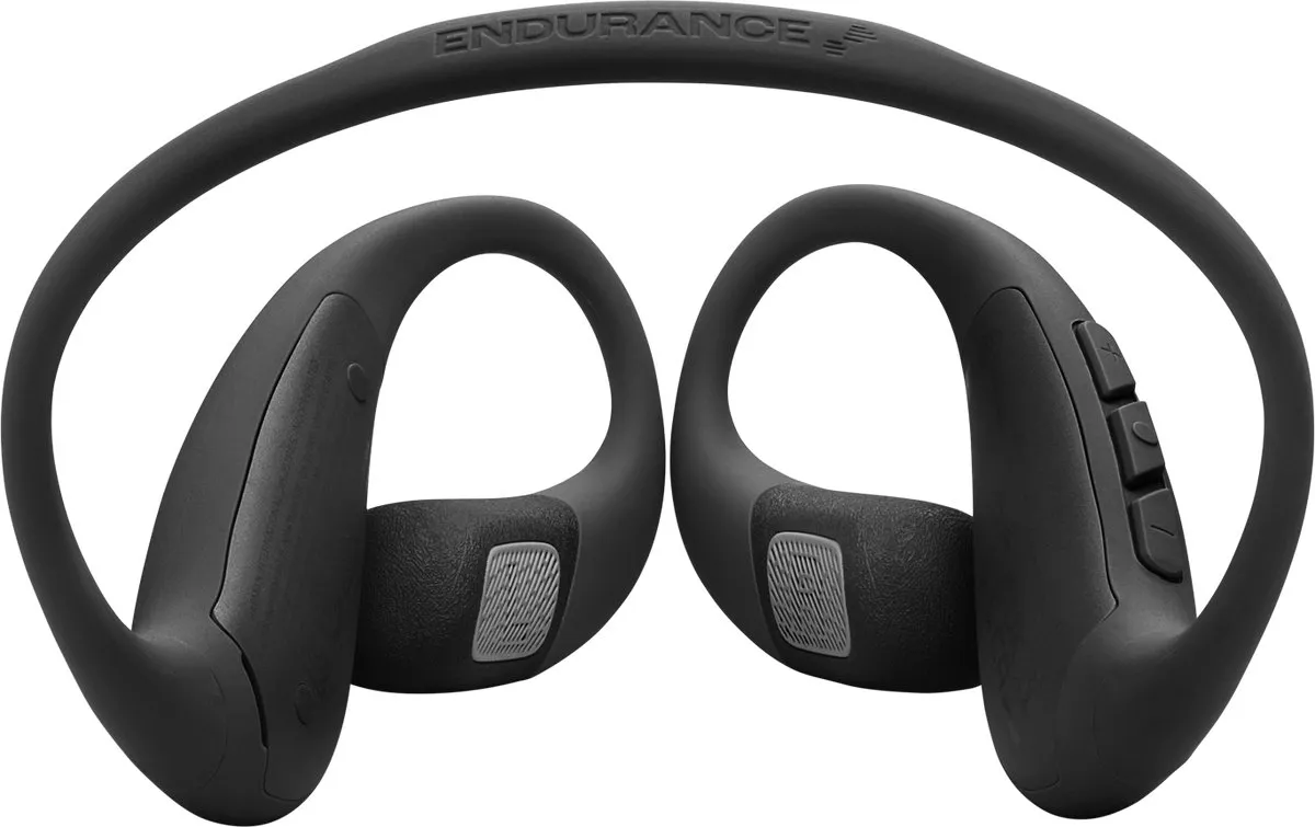 JBL Endurance Pace Draadloze Oortjes - 10 uur - IP68 - Zwart & Grijs