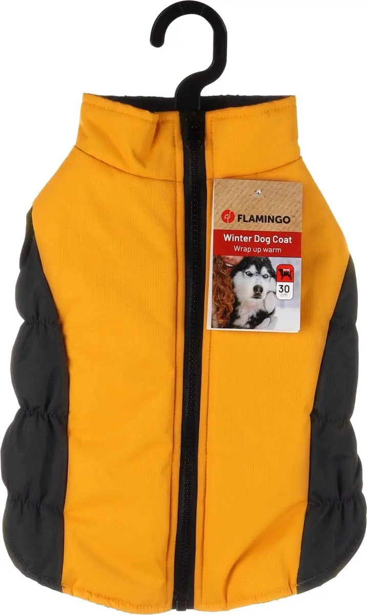Flamingo Lima Honden Winterjas - Geel 30cm