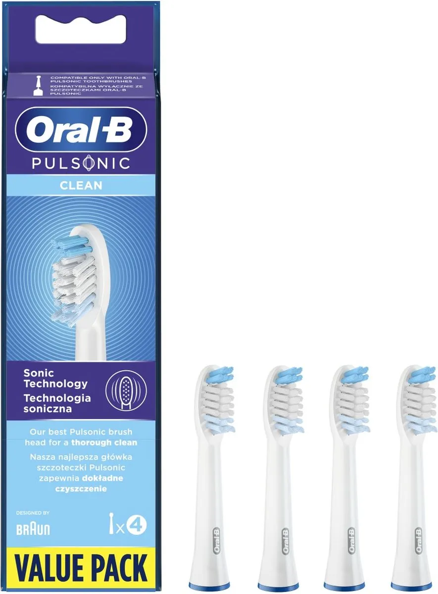 Oral-B Pulsonic Clean 4 Stuks - Wit