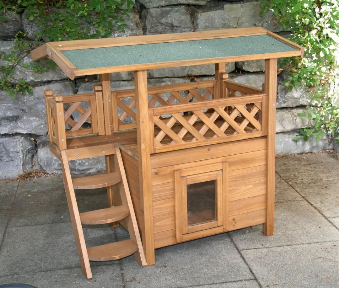 Kerbl Kattenhuis Lodge Bruin - 77x50x73cm - afbeelding 4 van 6
