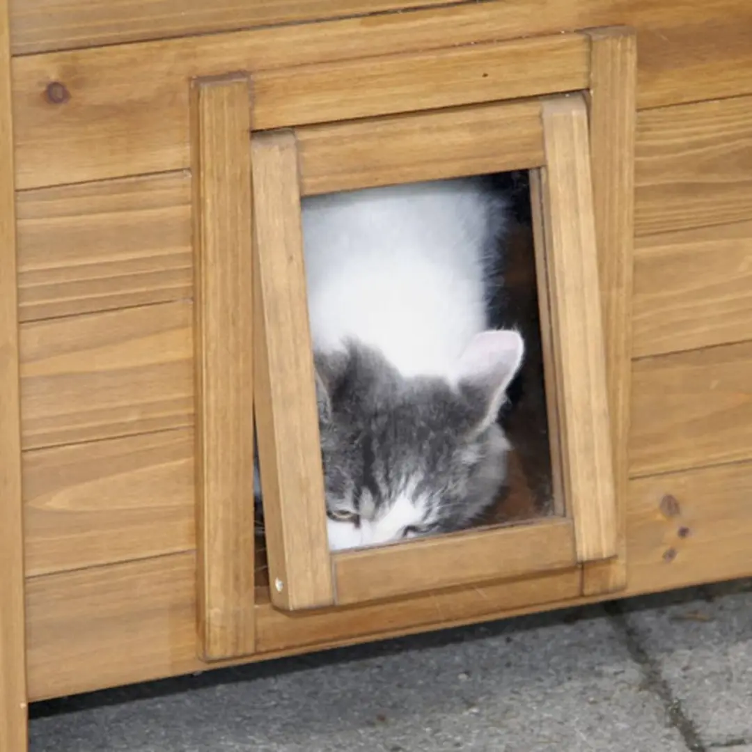 Kerbl Kattenhuis Lodge Bruin - 77x50x73cm - afbeelding 2 van 6