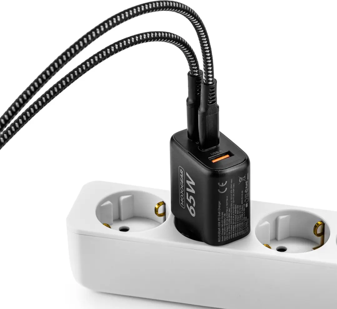 MOJOGEAR Charge+ PD-546 USB-C Oplader 65W - 2x USB-C/1x USB-A - Zwart