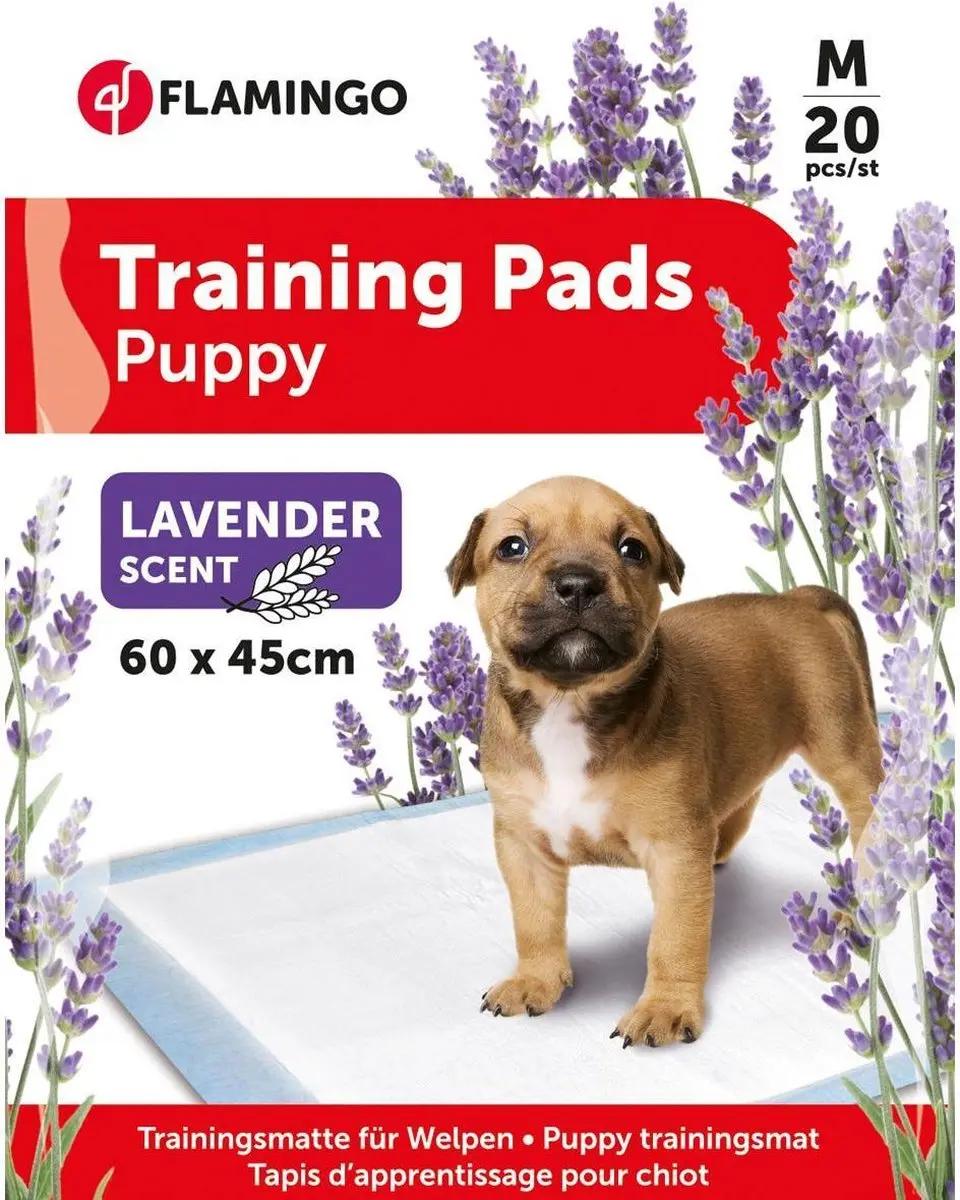 Flamingo Puppy Trainingsmat - Lavendel - 60x45cm - 20 Stuks