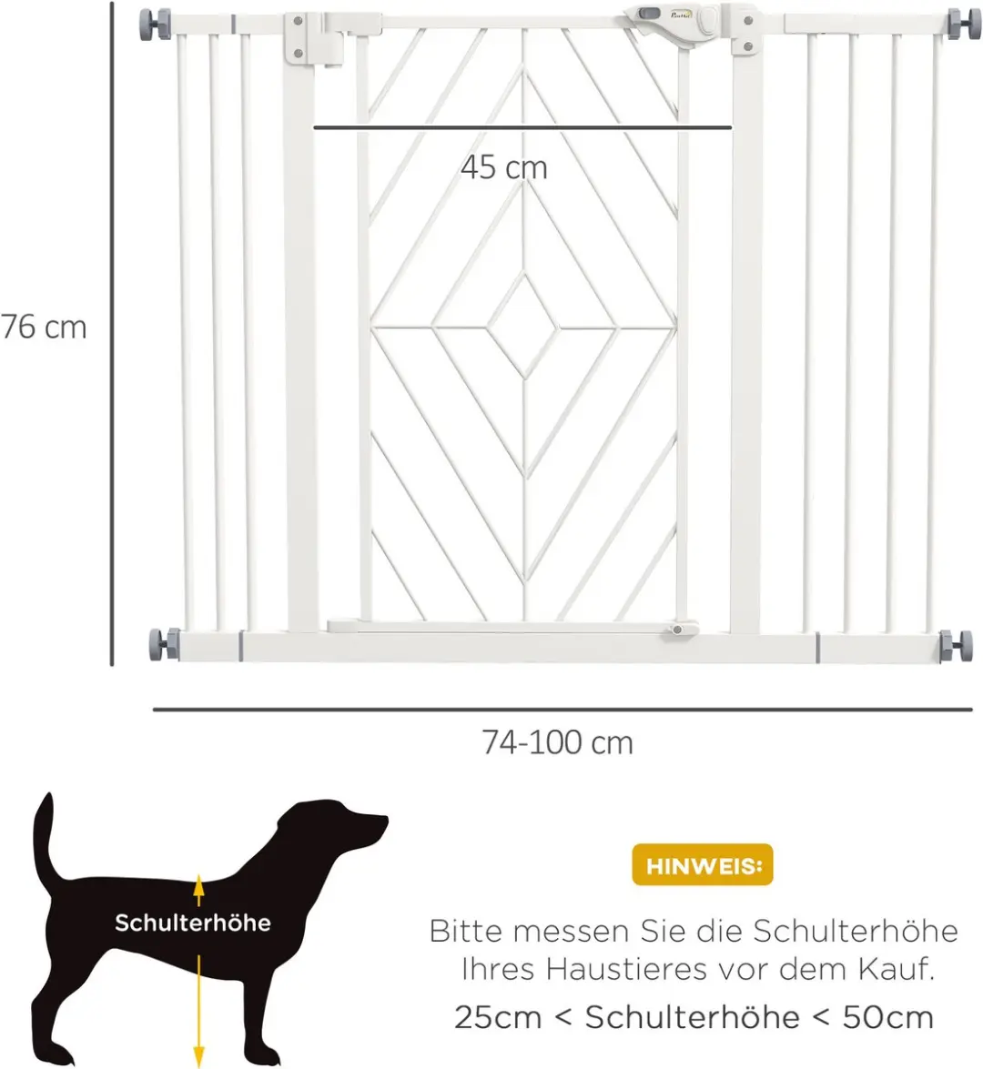 Pawhut Veiligheidshek D06-213V01 - Wit