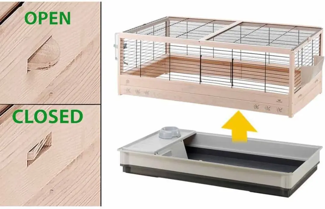 Ferplast Arena 100 Konijnenkooi 100x62,5x51cm - Hout - afbeelding 6 van 6
