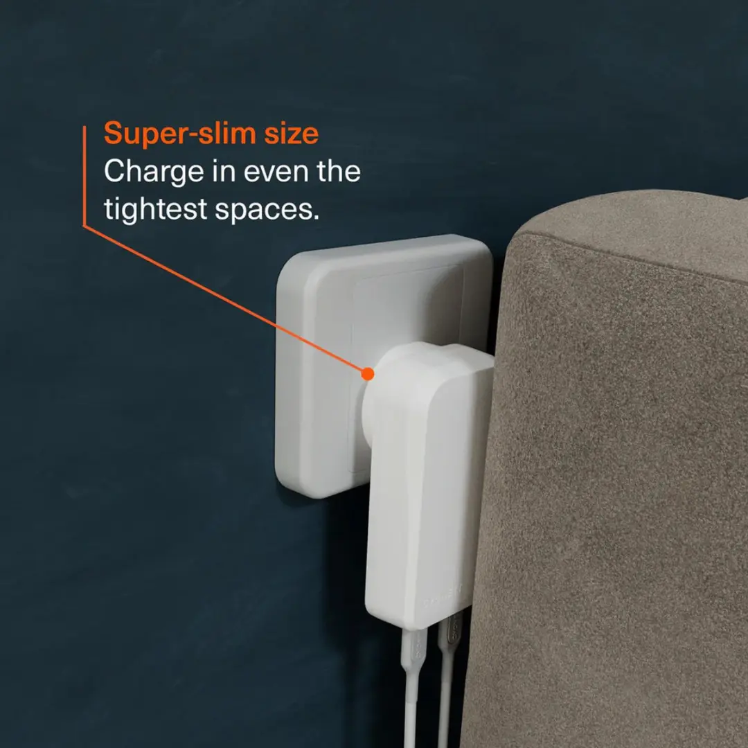 Cygnett Chargeplus Dual USB-C Slim Wall Charger 65W - Wit