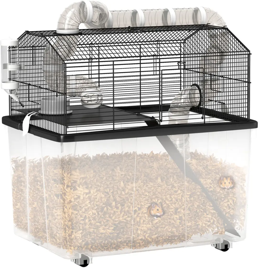 Pawhut Hamsterkooi 58x43x57cm