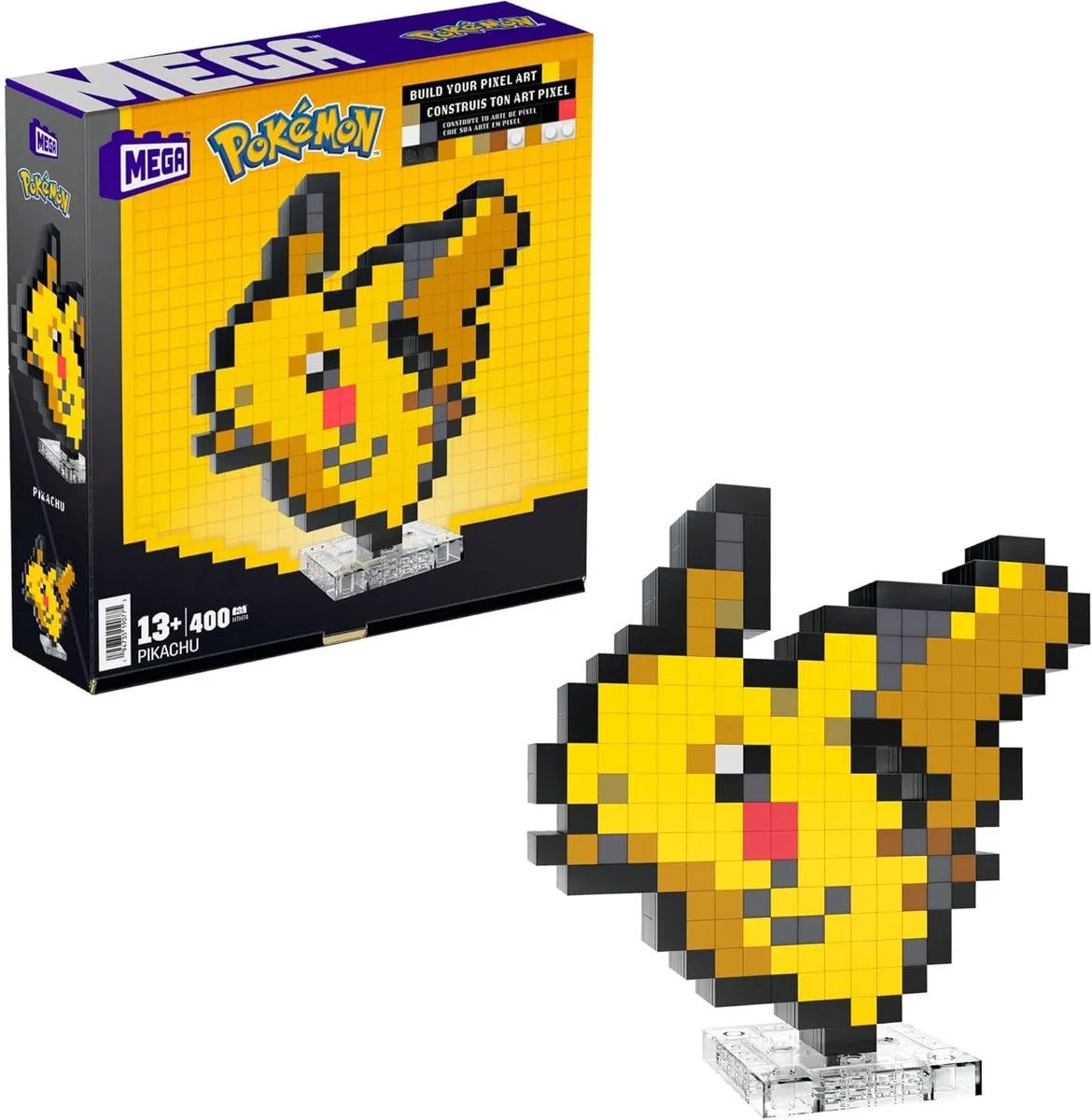 Mattel Pokémon Pikachu Pixel Art Bouwset 400 Stuks