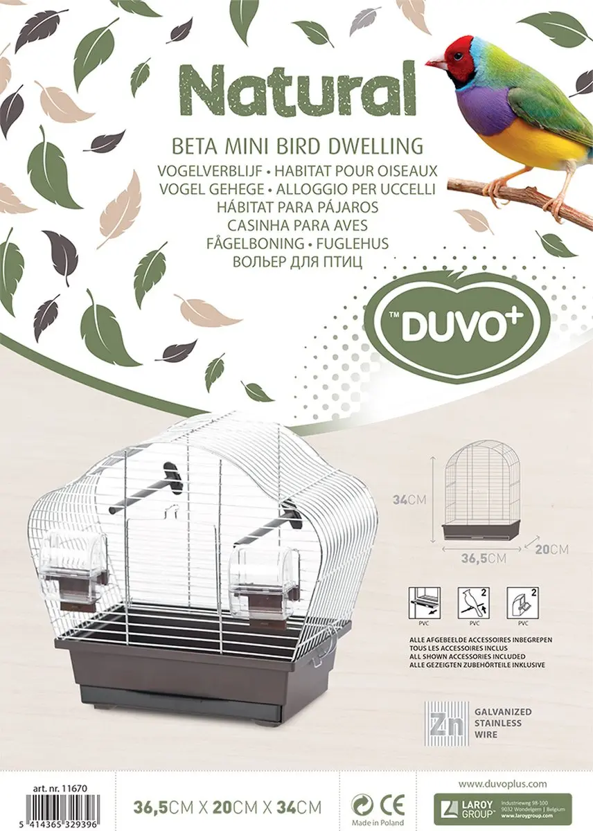 Duvo+ Beta Mini vogelkooi Bruin