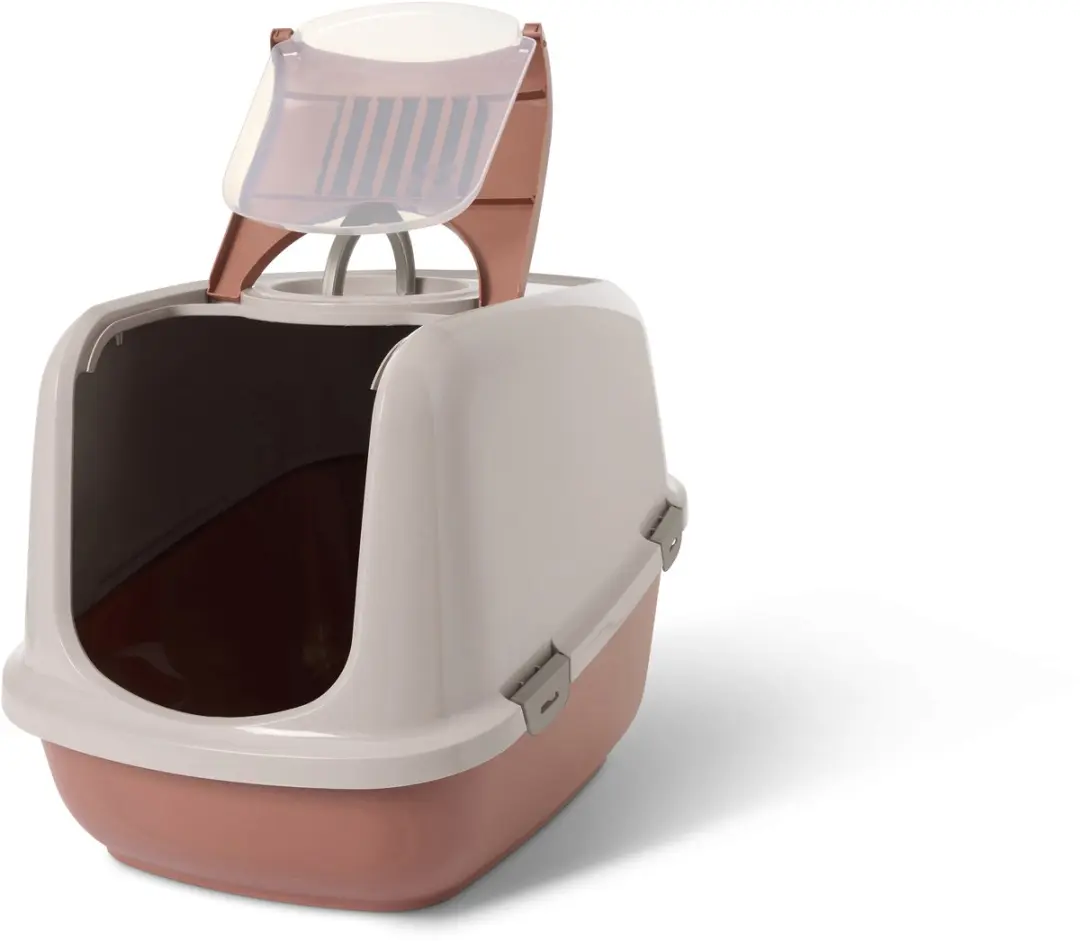 Savic Nestor Jumbo Kattenbak XL - 66,5x48,5x46,5cm - Toscaans Rood/Champagne