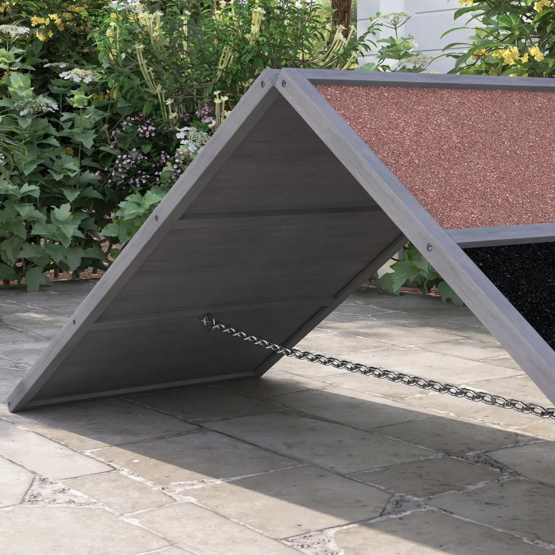 Pawhut Hondenbehendigheidshelling Dennenhout - 173x59x66cm Grijs