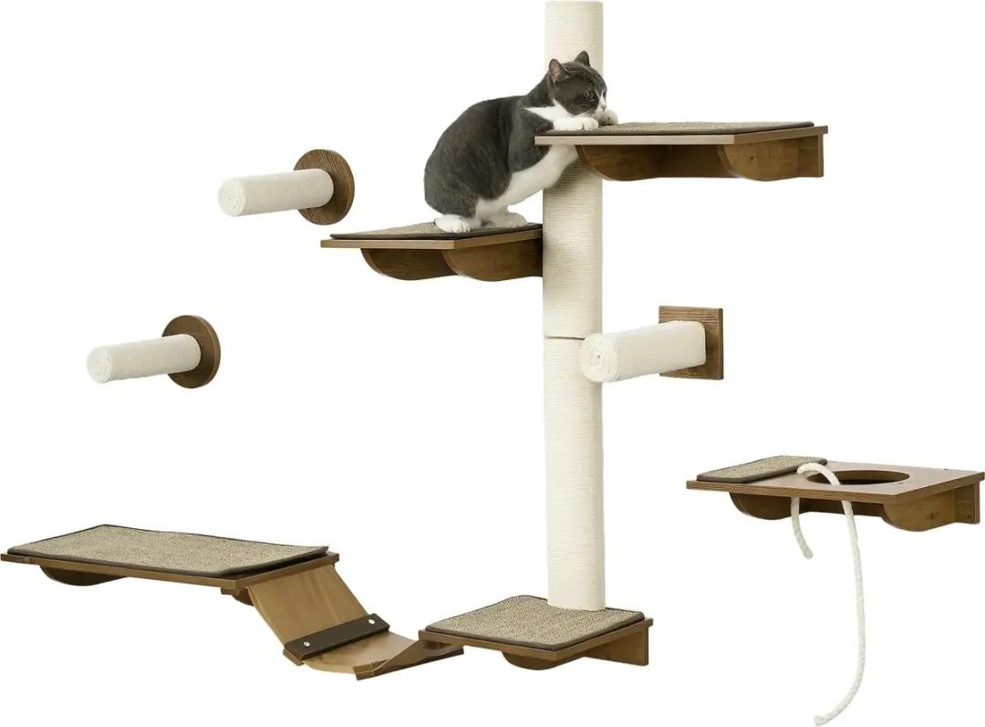 Pawhut Katten Klimwand 8-delig