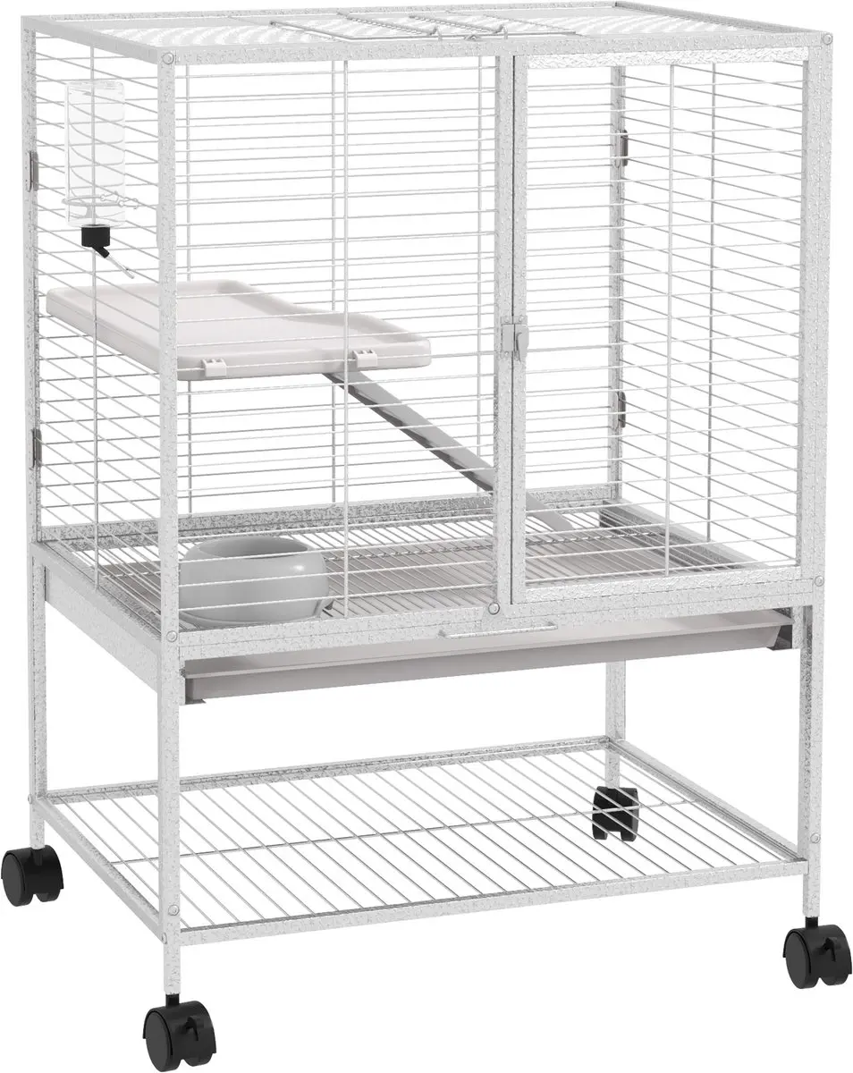 Pawhut Kooi voor kleine dieren 61,5x44,5x86cm