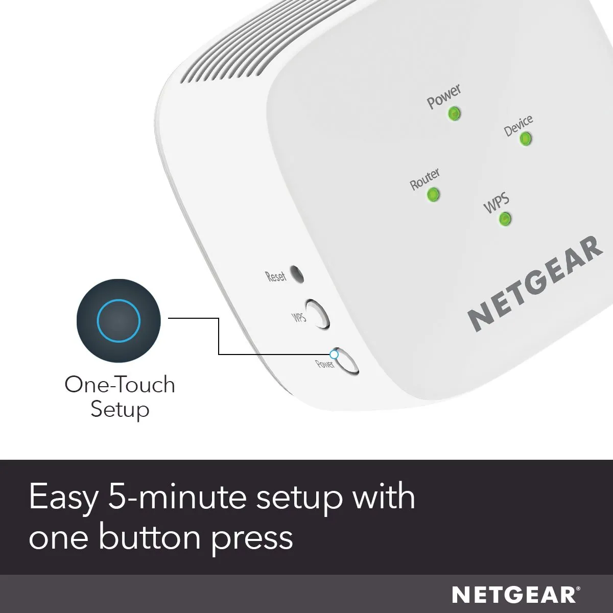 Netgear EX6110 WiFi Repeater - Dual Band 1200 Mbps - Kleurloos