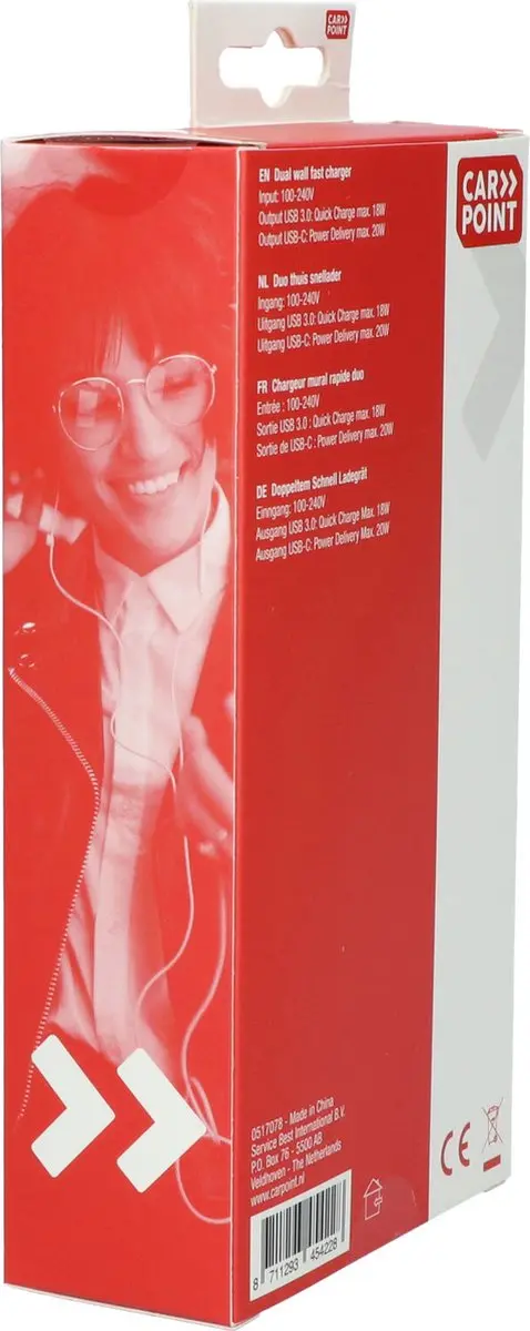 Carpoint Duo Thuis Snellader 20W USB-C + 18W USB-A 3.0