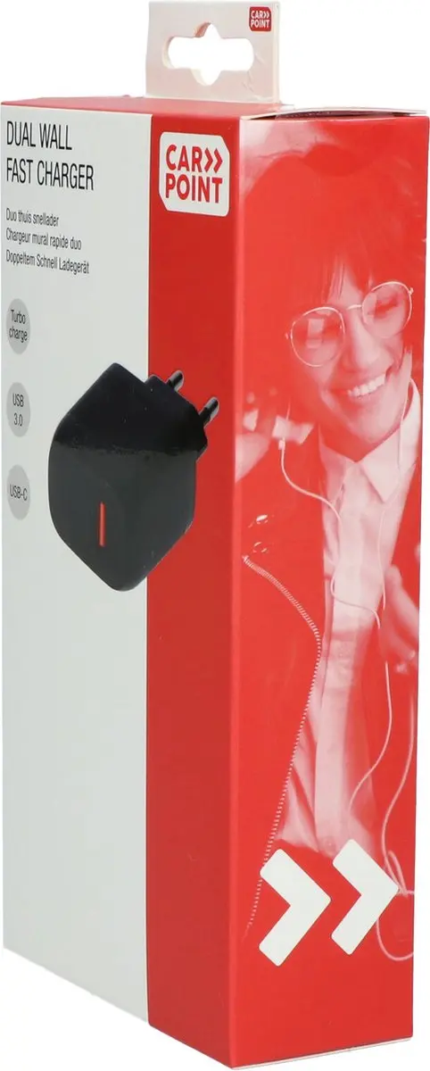 Carpoint Duo Thuis Snellader 20W USB-C + 18W USB-A 3.0