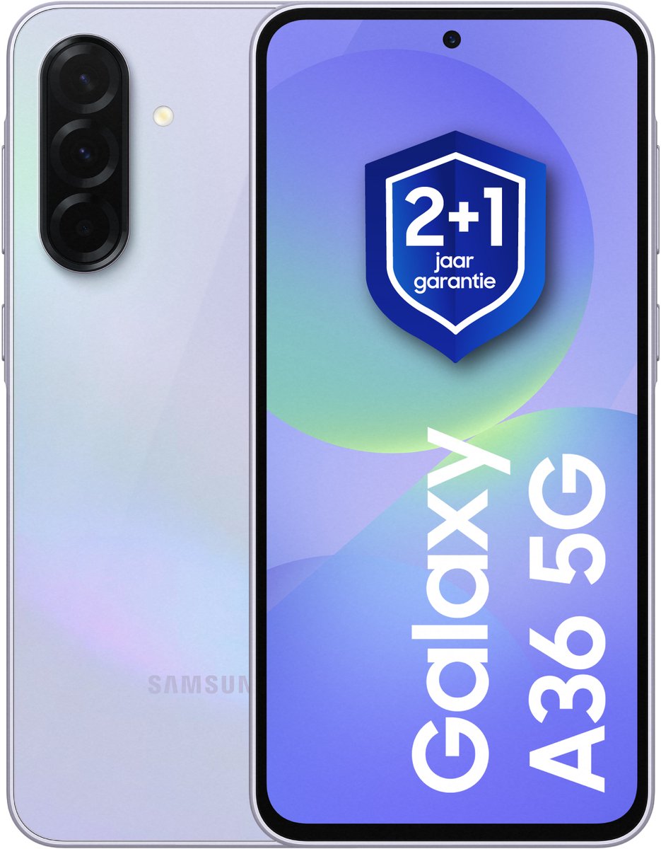 Samsung Galaxy A36 - 5G - 256GB - Awesome Lavender + 1 jaar extra garantie