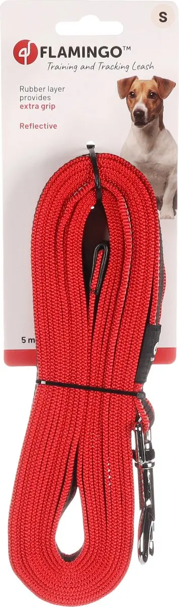 Flamingo Xeno Trainingslijn Honden Rood 5m 20mm