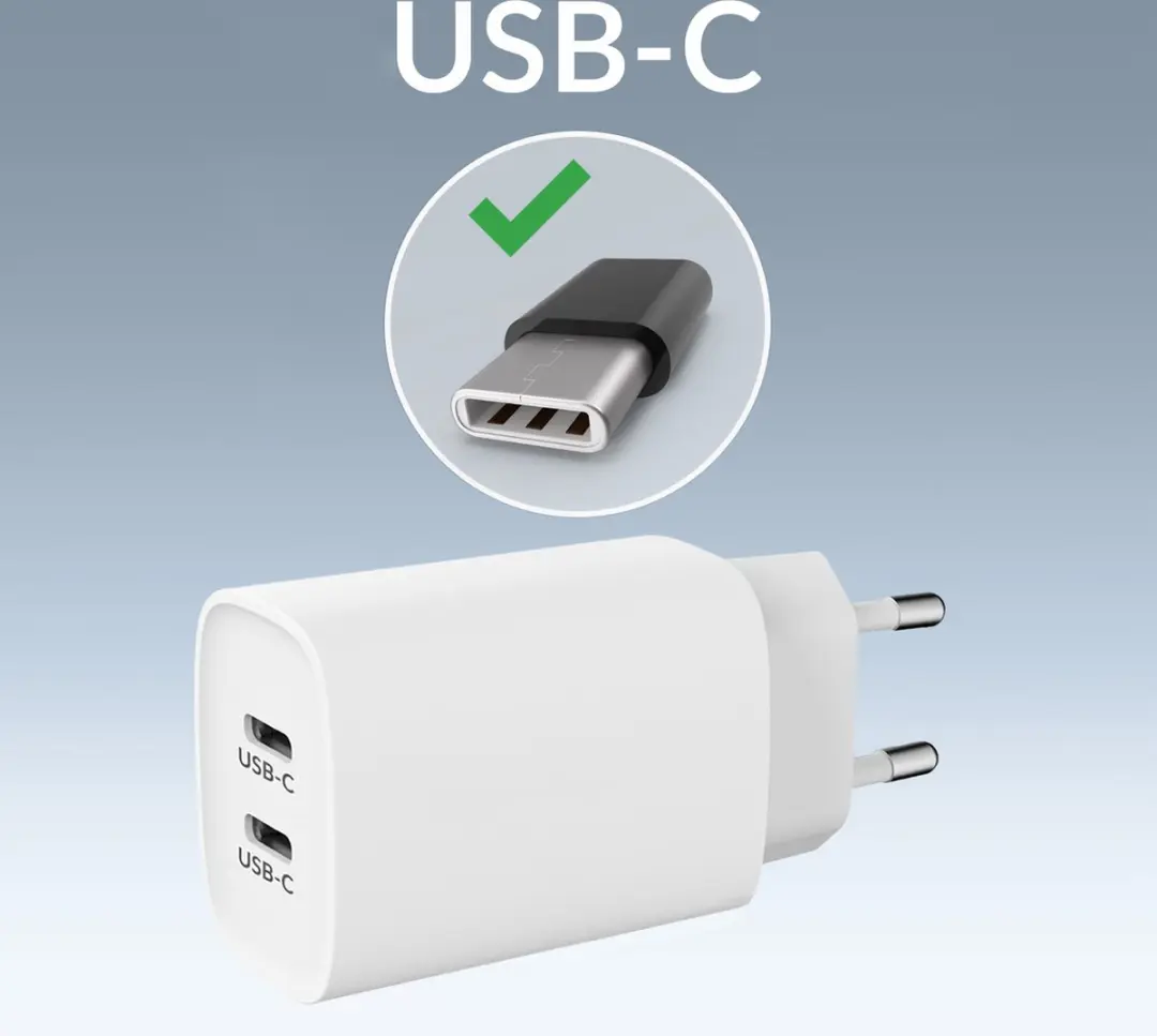 Mobilize 45W Power Delivery USB-C Adapter - 2 Poorten - Wit - afbeelding 6 van 6
