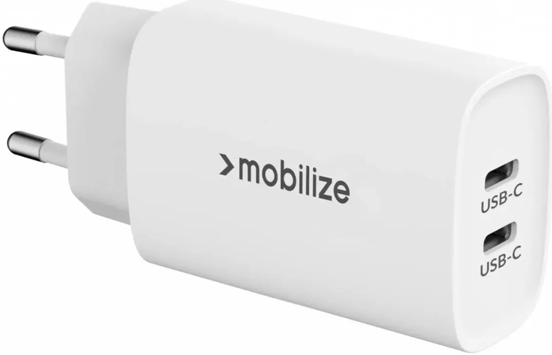 Mobilize 45W Power Delivery USB-C Adapter - 2 Poorten - Wit - afbeelding 3 van 6