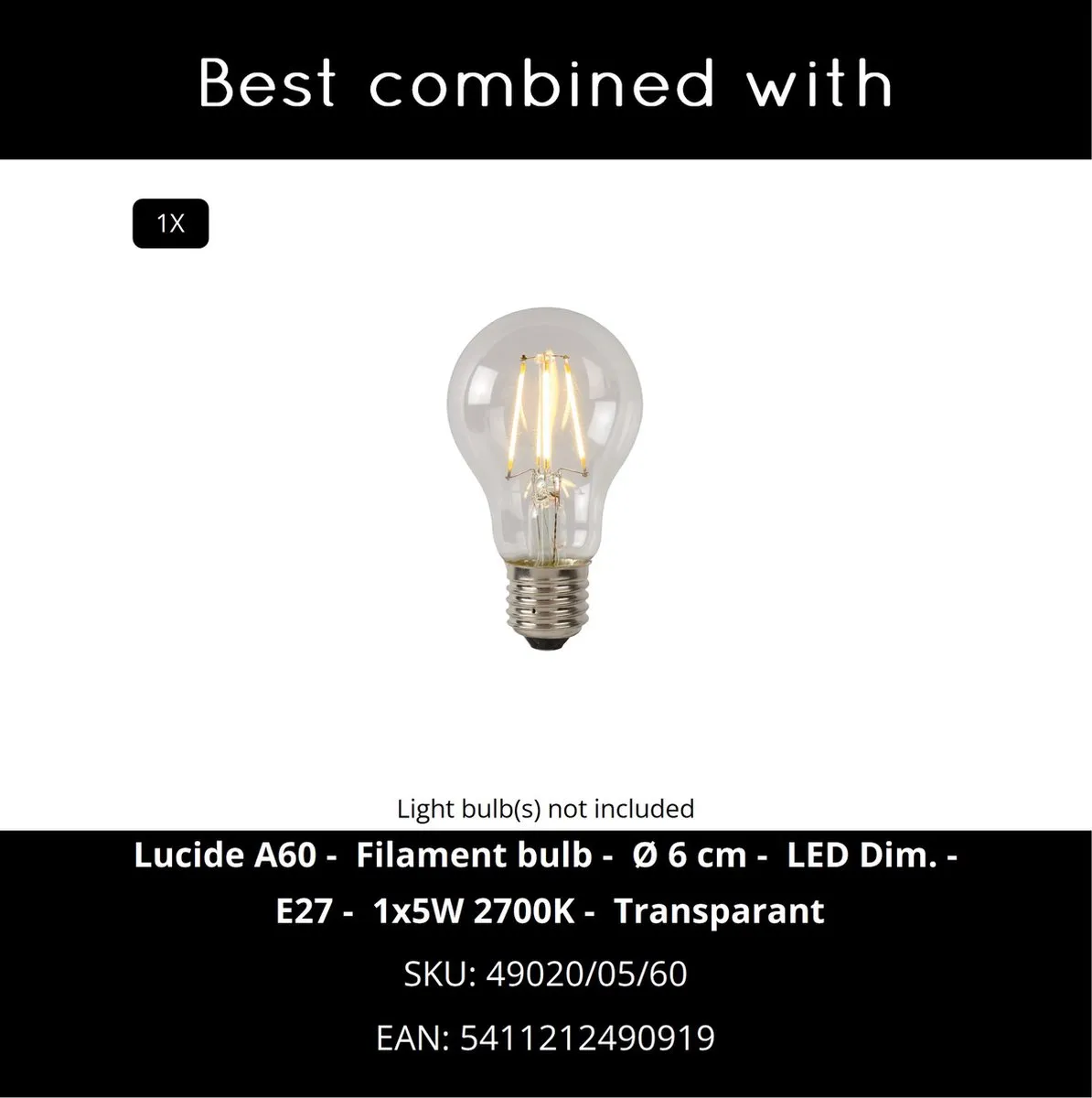 Lucide DIMO Wandlamp E27 IP54 Roestbruin