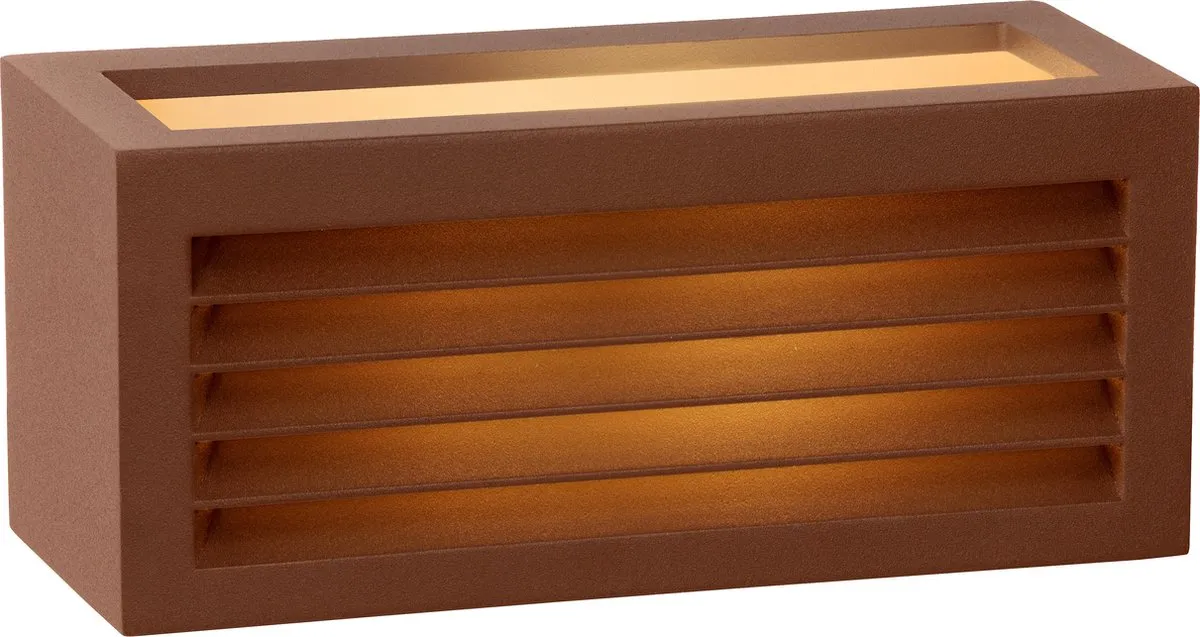 Lucide DIMO Wandlamp E27 IP54 Roestbruin
