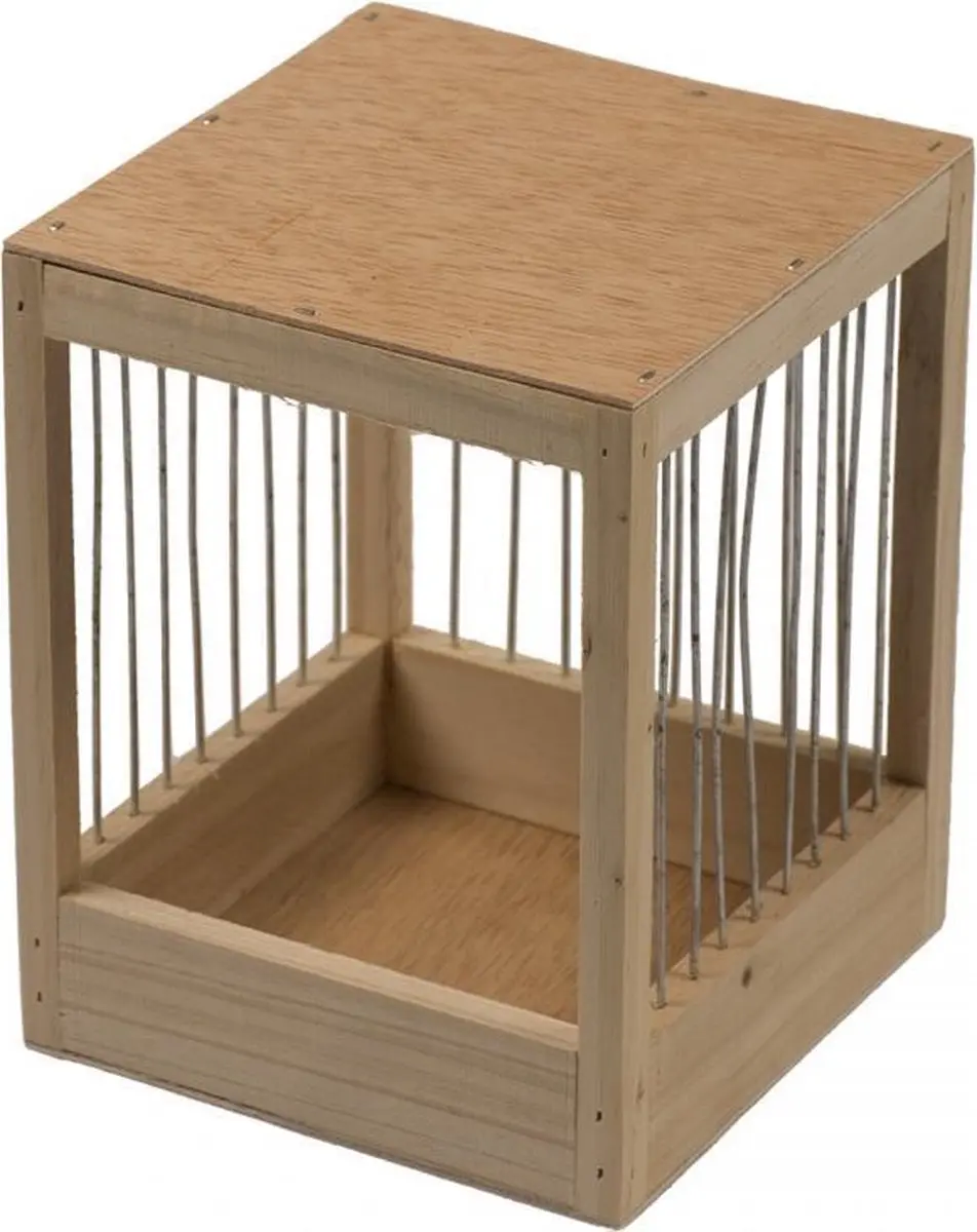 Duvo+ Nestkast voliere super hout spijlen 11x11x13cm