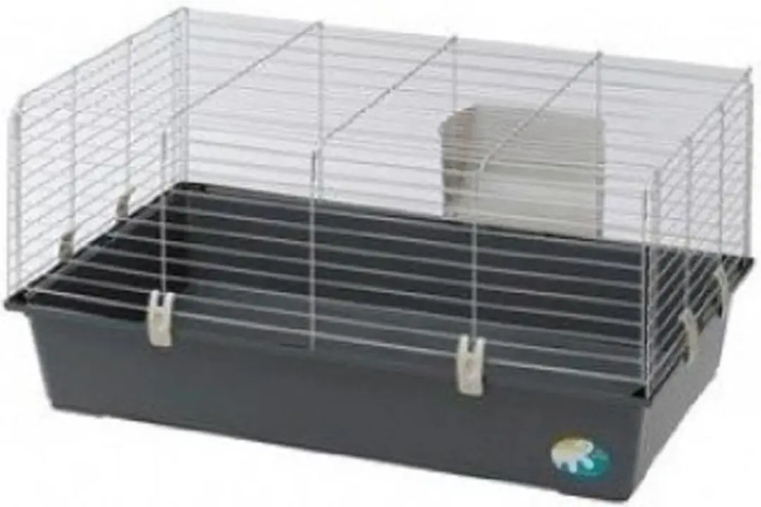 Ferplast Rabbit 100 Konijnenkooi 95x57x46cm - Wit/Zwart - afbeelding 6 van 6