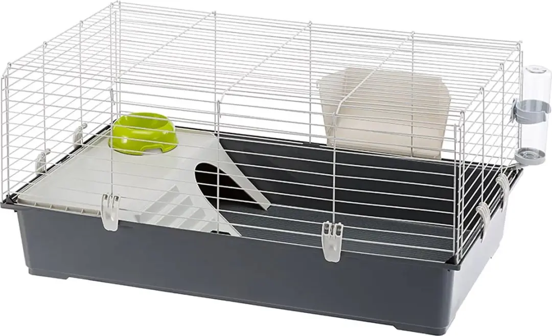 Ferplast Rabbit 100 Konijnenkooi 95x57x46cm - Wit/Zwart