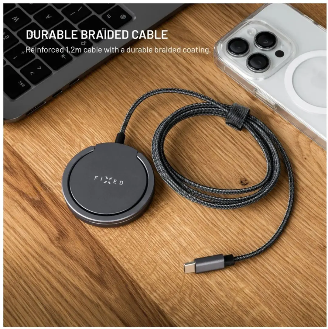 Fixed MagPad Pro Qi2 FIXMPADP-GR Draadloze Oplader 15W - Space Gray