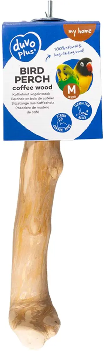 Duvo+ Koffiehout Vogelzitstok - Bruin Ø2cm