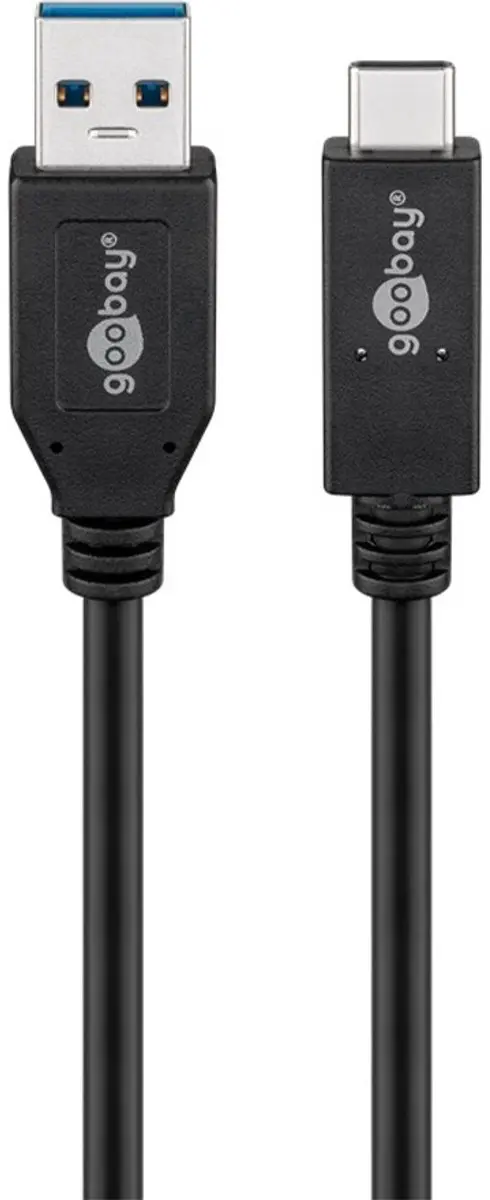 Goobay 41073 USB-C naar USB-A Kabel 10Gbit/s 60W 0.5m