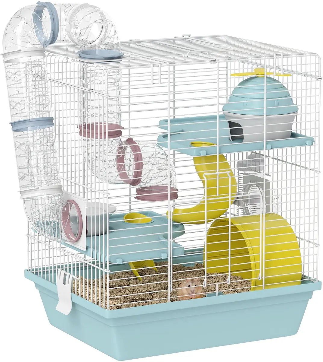 Pawhut Hamsterkooi Metaaldraad 34,5x27,5x41cm