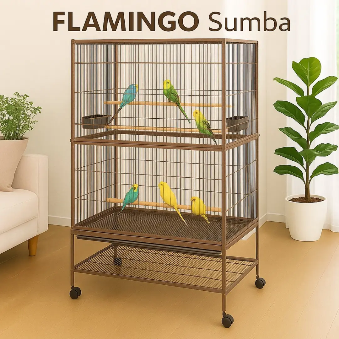 Flamingo Volière Parkietenkooi Taupe L