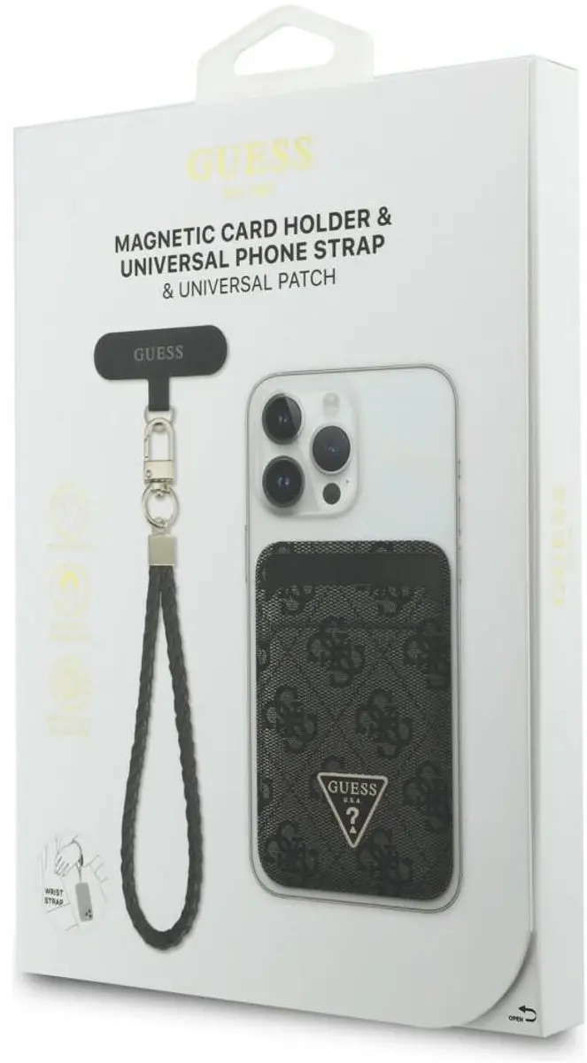 Guess Portemonnee + Handriem MagSafe iPhone 13/14/15 - Zwart - afbeelding 4 van 6