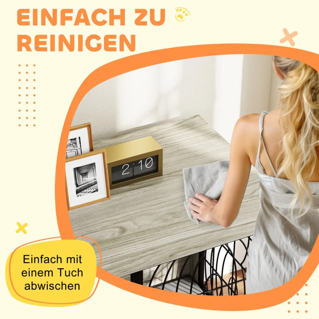 Pawhut Hondenverblijf 100x60x73,5cm - Grau