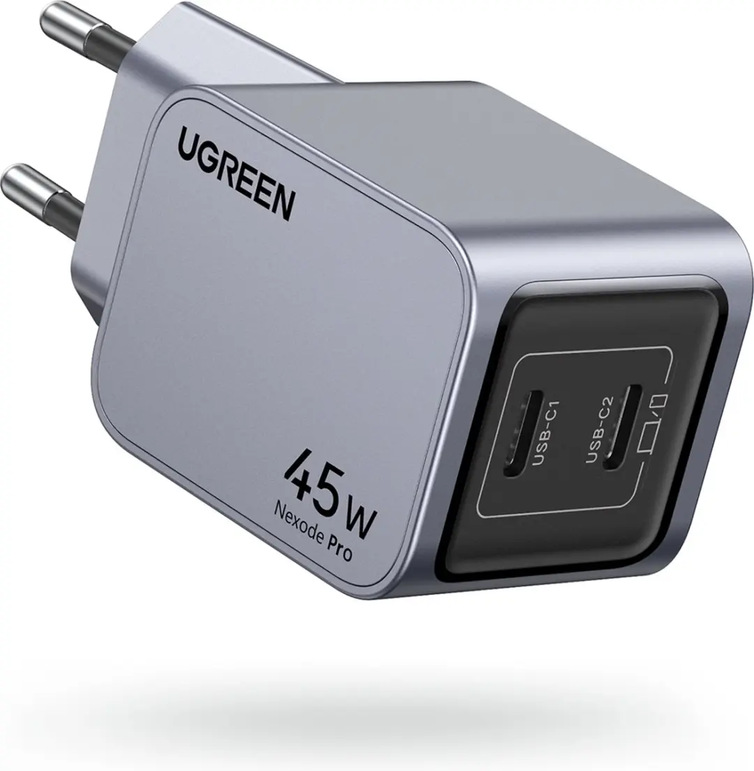 Ugreen Nexode Pro 45W USB-C Wandlader - 2x USB-C - Transparant