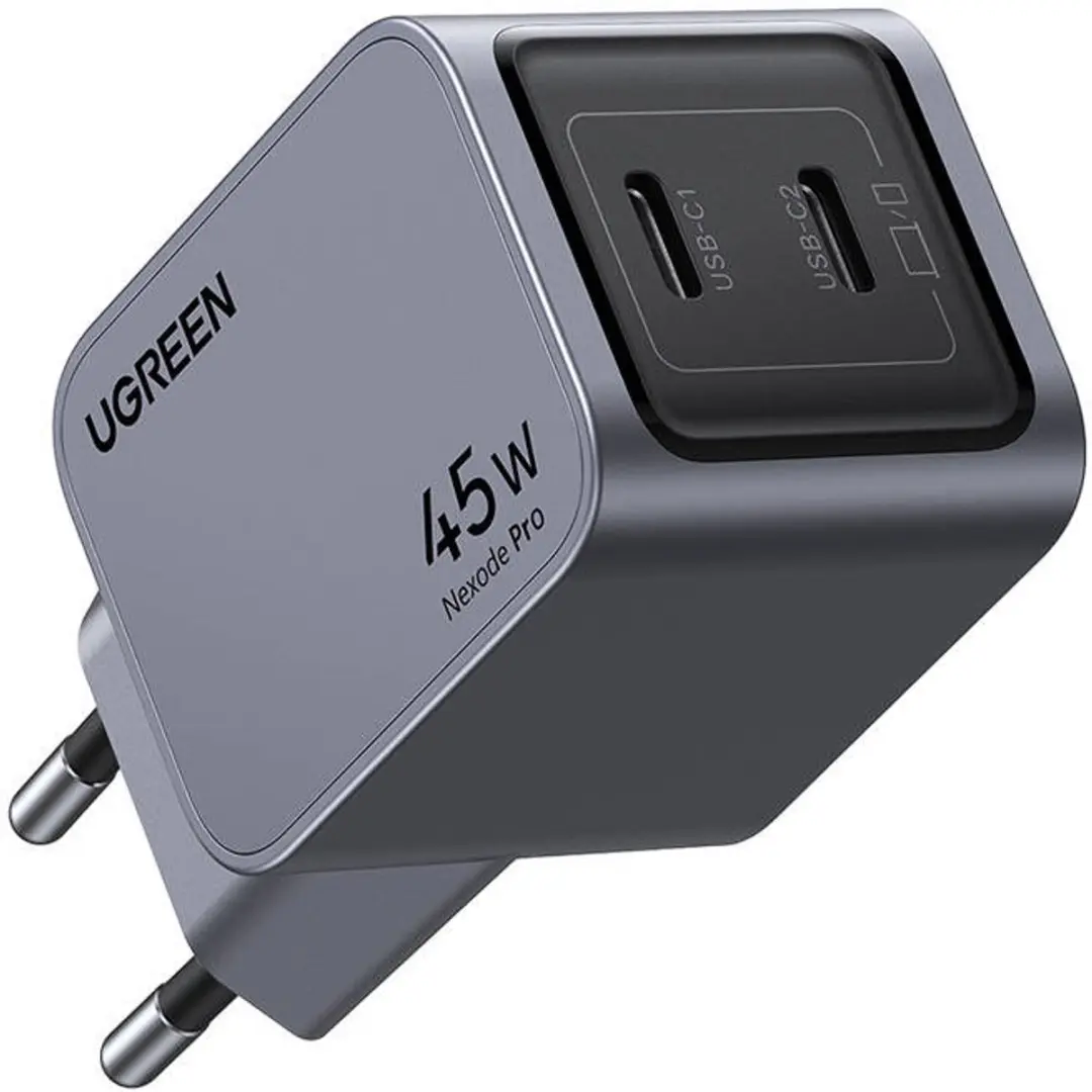 Ugreen Nexode Pro 45W USB-C Wandlader - 2x USB-C - Transparant