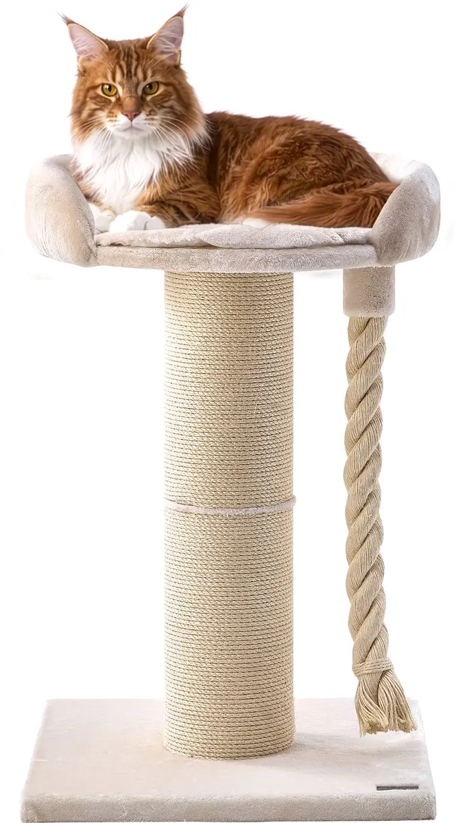 Jake and Jacky Krabpaal Grote Katten - 2 Niveaus - 57x57x90cm - Ø20cm Sisal