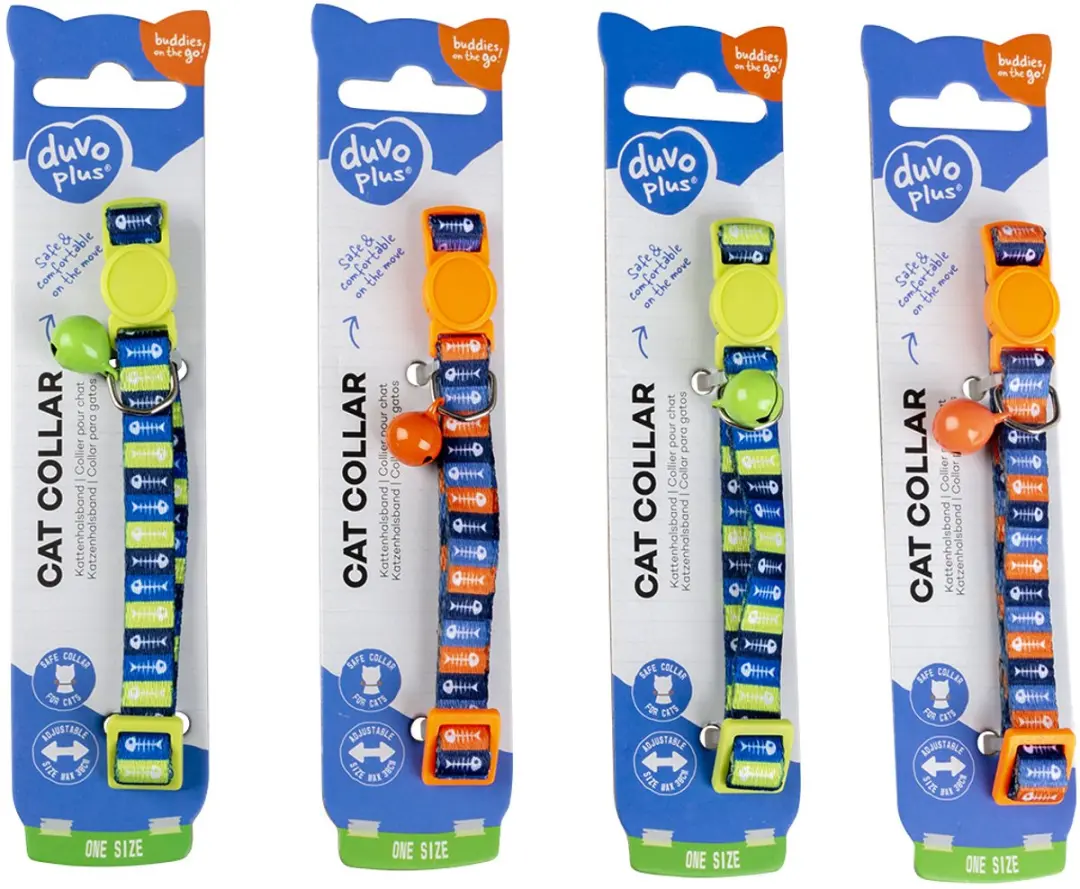 DuvoPlus Kattenhalsband Visgraat 20-30cm