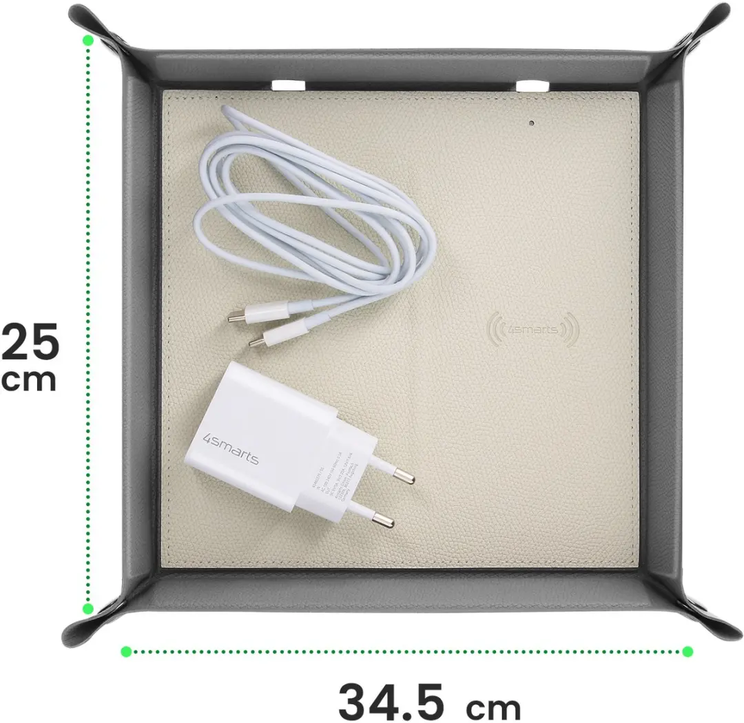 4Smarts 541638 Universele Draadloze Oplader 20W - Grijs - afbeelding 6 van 6