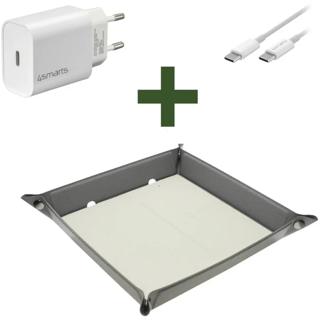 4Smarts 541638 Universele Draadloze Oplader 20W - Grijs