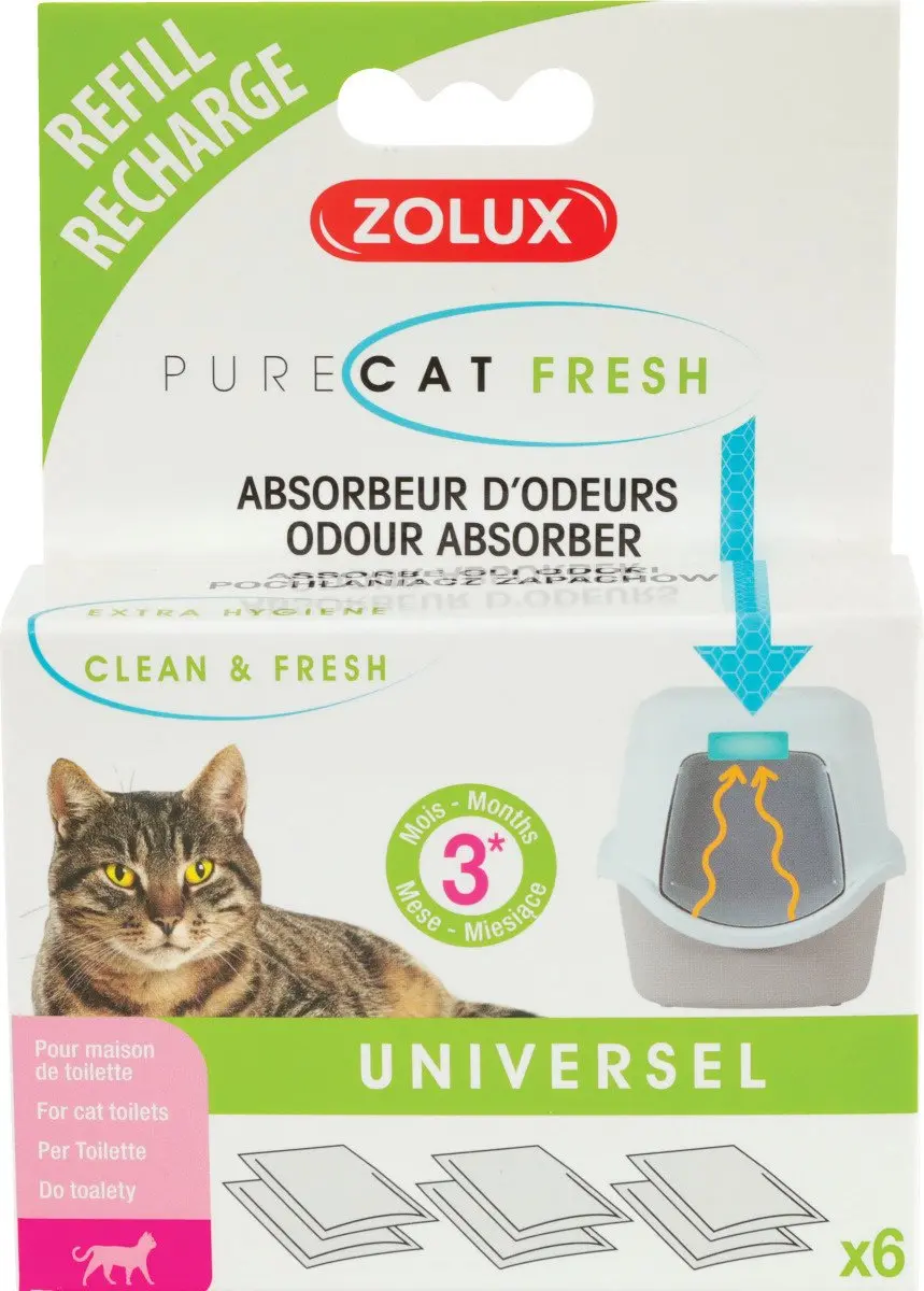 Zolux Clean & Fresh Kattenbakfilter Blauw - 6 Stuks